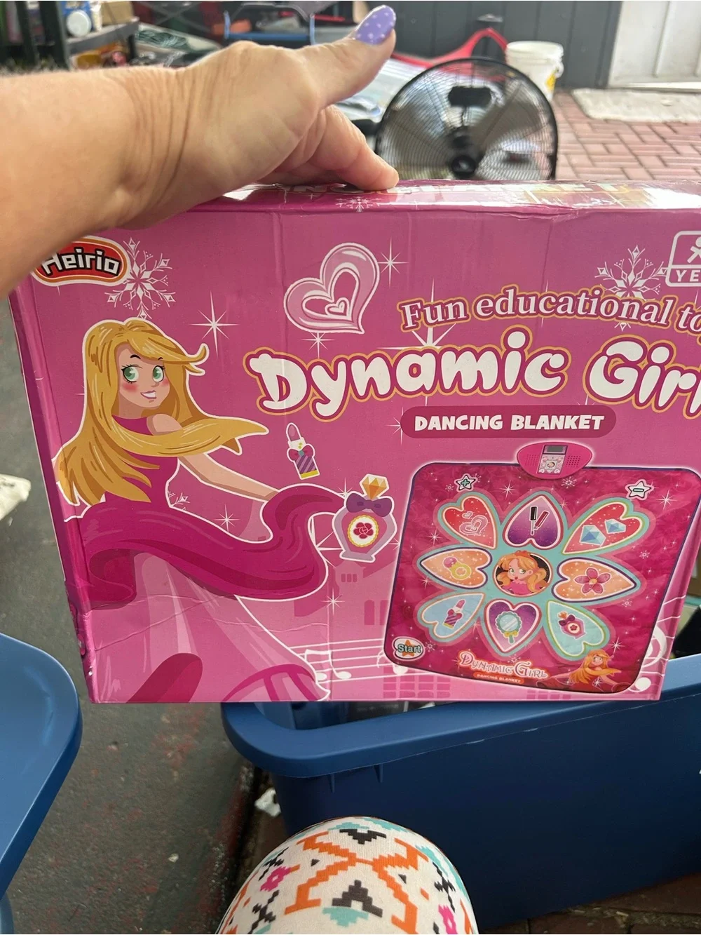 Dynamic Girl Dancing Blanket - Pink Kids Dance Mat